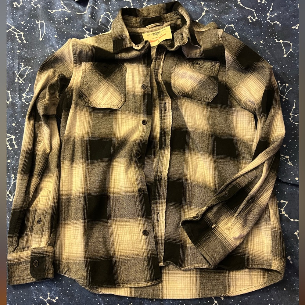 Urban Pipeline Black & White Button Up Flannel